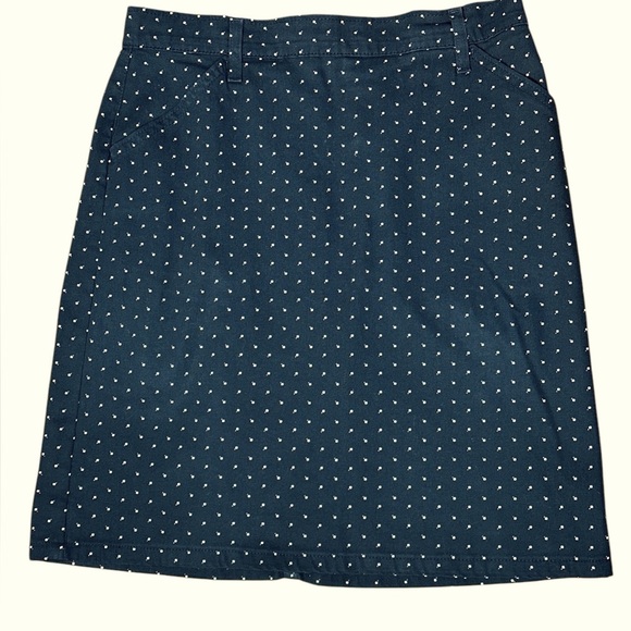 Vintage French dressing, a line skirt, two pockets, belt, loops, geometric print - Picture 1 of 4